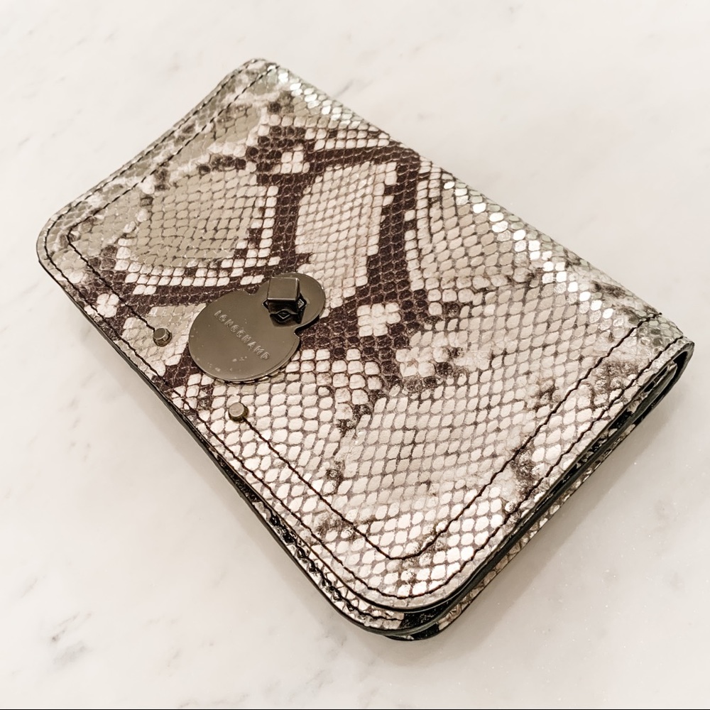 LONGCHAMP cavalcade python chain strap crossbody